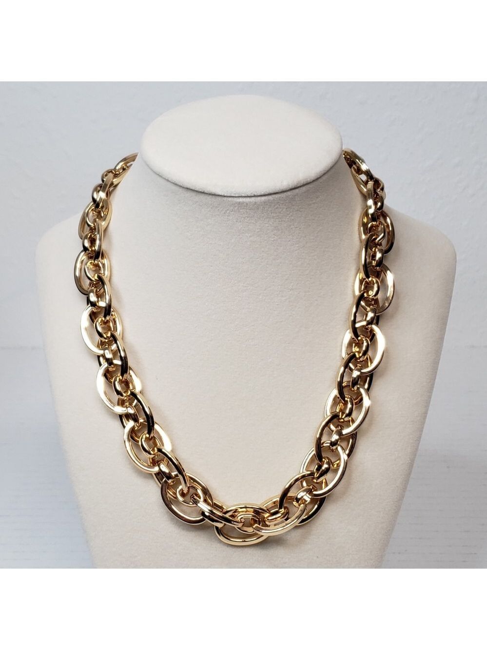 Authentic Louis Vuitton Gold Padlock with Unbranded Punky Gold Plated Chain